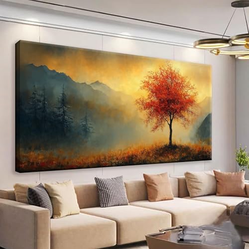 Modern Wall Art For Living Room Painting Modern Gold Landscape 24" X 48" - color: ZXJ9C, size: 48"L x 24"W