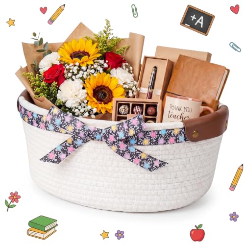 Havawish 1 Pack Thanksgiving Teacher Basket, DIY Empty Gift Basket, Star - style: Star