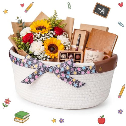 Havawish 1 Pack Thanksgiving Teacher Basket, DIY Empty Gift Basket, Star - style: Star