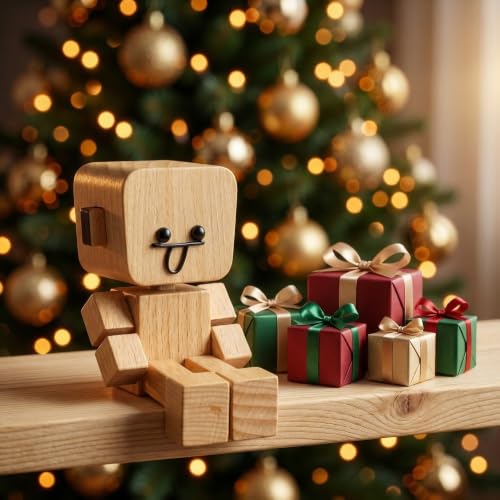 Shaking Wooden Man Figurine, for Adults Men Husband him, Christmas Thanksgiving Gifts, Wooden Doll, Desktop Decor, Car Dashboard Decorations