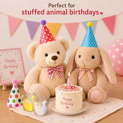 Vesil Mini Kids Birthday Party Hats, Assorted, DIY Assembly Required - color: Hats