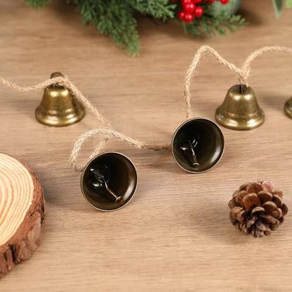 Christmas Decorations-Rustic Bells Garland for Xmas Tree Mantel Window Fireplace Home Wall Decor