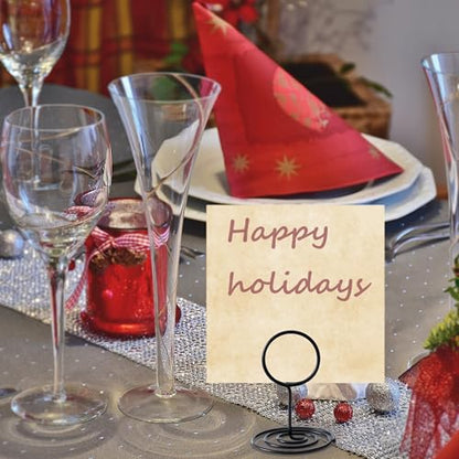 Table Number Holders, 26PCS Place Card Holder, Photo Holder (2" Black) - color: Black, size: Small