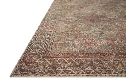 Loloi Amber Lewis Billie Aqua/Rust 2'-3" x 3'-9" Accent Rug - color: Aqua / Rust, size: 2'3" x 3'9" (Rectangular)