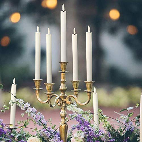 GenSwin Flameless Taper Candles LED Battery Operated Remote Timer White - color: 8-White