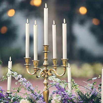 GenSwin Flameless Taper Candles LED Battery Operated Remote Timer White - color: 8-White