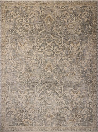 Loloi Magnolia Home Junie Blue/Natural 2'-0" x 3'-0" Accent Rug - color: Blue / Natural, size: 1' x 3' (Rectangular)