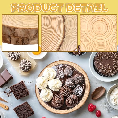 FSWCCK 2 Wood Slices 8-9in, Large Slabs for Wedding DIY - size: 2 Pcs 8"-9"