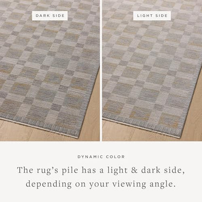 Loloi Amber Lewis Cali Mist/Wheat 2'-7" x 8'-0" Runner Rug - color: Mist / Wheat, size: 2'7" x 8' (Rectangular)