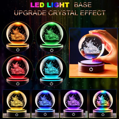 Axolotl Crystal Ball Night Light, 3.15 Inch with LED Base - color: Axolotl