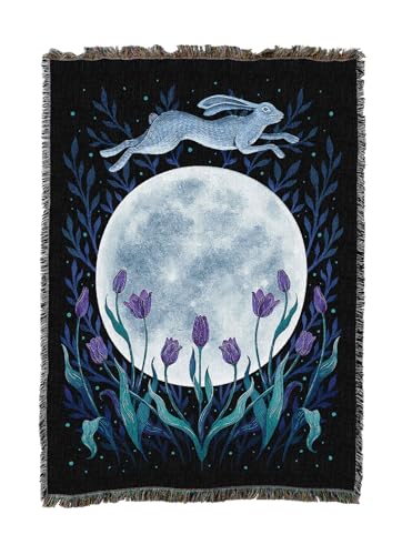 Pure Country Weavers Easter Moon by Episodic Drawing - Gift Tapestry Throw Blanket Woven from Cotton - Made in The USA (50X60) - color: Easter Moon, size: 50x60
