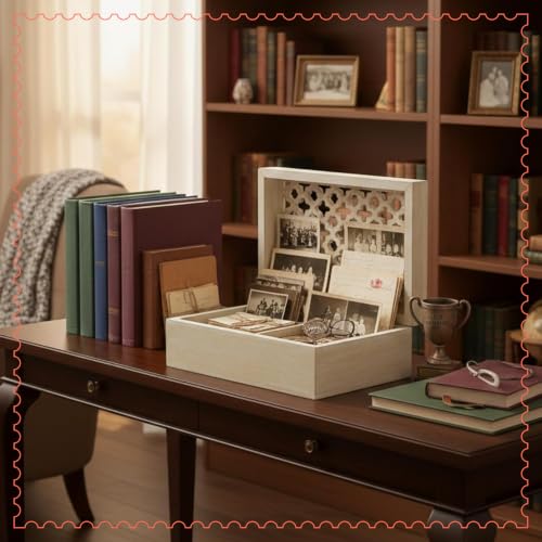 Mela Artisans Trellis Mango Wood Box - Whitewash, 10.5x7.5 in - color: Whitewash, size: Extra Large
