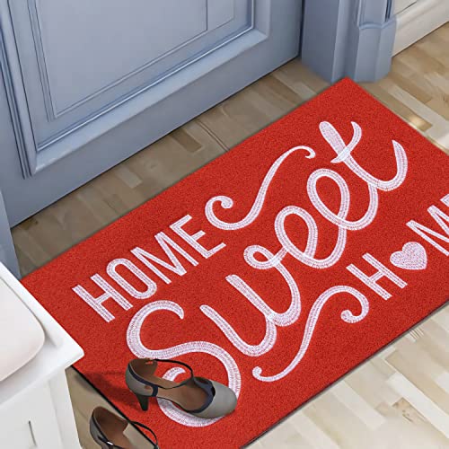 AAZZKANG Doormats for Outdoor Entrance Anti Slip Durable Easy Clean Large Home Welcome Rugs for Inside Outside Entryway,Patio,Garage,High Traffic Areas,24x36" - color: Cerise, size: 24" x 36" (Rectangular)