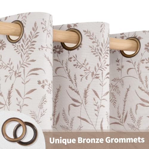 BGment Mocha Linen Curtains for Living Room 63 Inch Length 2 Panels - color: Mocha, size: 52"W x 63"L (Pack of 2)