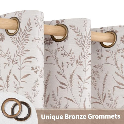 BGment Mocha Linen Curtains for Living Room 84 Inch Length 2 Panels - color: Mocha, size: 52"W x 84"L (Pack of 2)