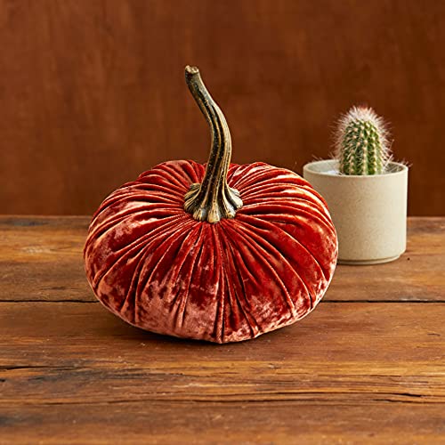 Luxe Burnt Orange 6.25 inch Velvet Pumpkin (Luxe Burnt Orange) - color: Luxe Burnt Orange