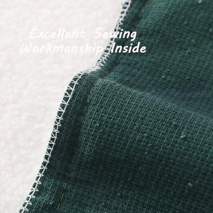 FUTEI Pack of 2 Boucle Textured Throw Pillow Covers 20x20 Inch, Dark Green - color: Dark Green, size: 20" x 20" (Pack of 2)
