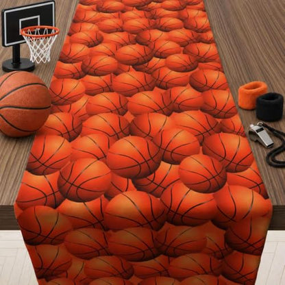 Basketball Party Decorations - Basketball Table Runner - color: Basketball