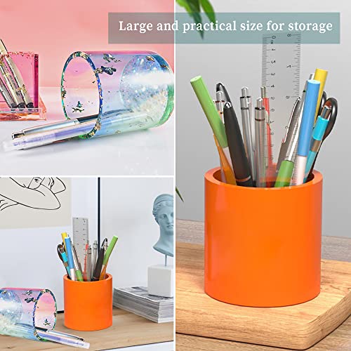 2PCS Large Resin Molds Silicone, Concrete Planter Mold, 2.95" Project Inner Diameter, Cylinder Organizer Container Jar Succulent Flower Pot Plaster Clay Craft Making Kit Resin Supplies - color: 2x Cylinder Pot-B