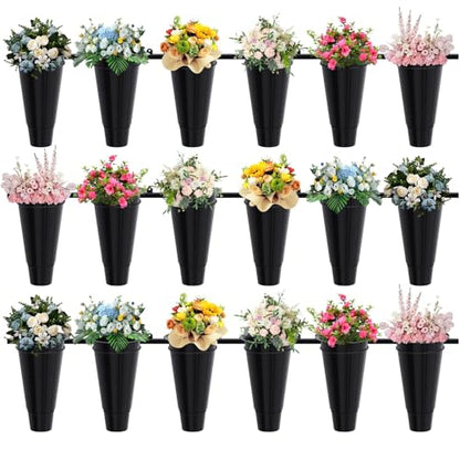 Maxdot Wall Mounted Flower Pot Rack, 3 Tier Display Stand with 18 Pots
