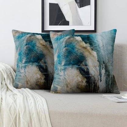 Throw Pillow Covers for Couch, 18x18 Inch, Set of 2, Teal - color: Teal, size: 18" x 18" (Pack of 2)