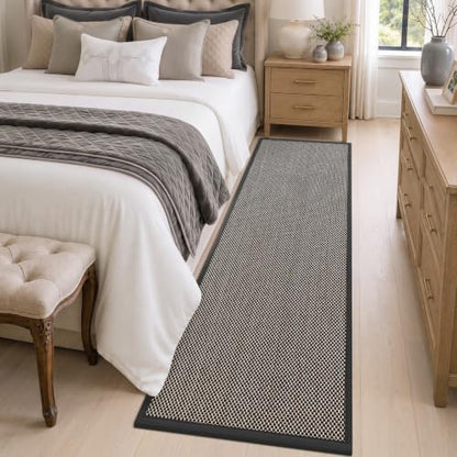 DEXI Ultra Thin Hallway Runner Rug 28x96, Non Slip Entryway Rugs,Black - color: Black, size: 28" X 96" (Runner)