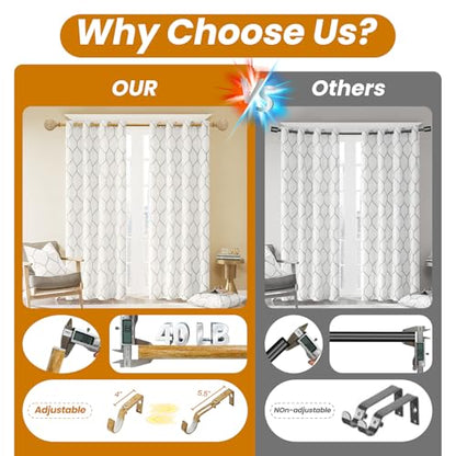 Ycolnaefllr Wood Pinecone Curtain Rod, Farmhouse Heavy Duty, Fits 18-64" - color: Wood, size: 18-64"
