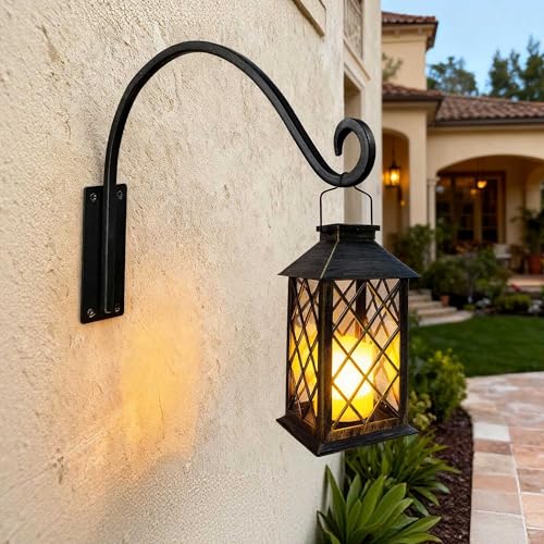 Qiang Ni Heavy-Duty Plant Hanger-16 Inch 80Lbs Outdoor Wall Mount Bracket - color: 16"-Black-1Pcs, size: 16" Black