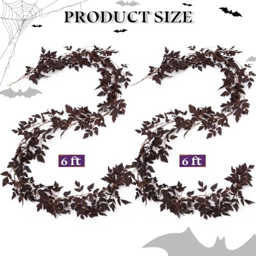 2 Pack 6 Ft Fall Garlands, Plum Cimicifuga Seeded Halloween Decor - size: 6 Ft