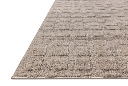 Loloi Amber Lewis Monty Collection MOT-06 Pebble/Beige 2'-7" x 4', .50" Pile Height, Area Rug - color: Pebble / Beige, size: 2'7" x 4' (Rectangular)