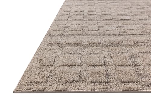 Loloi Amber Lewis Monty Collection MOT-06 Pebble/Beige 9'-2" x 13', .50" Pile Height, Area Rug - color: Pebble / Beige, size: 9'2" x 13' (Rectangular)