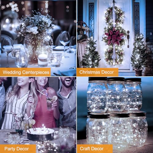 btfarm 24 Pack Fairy Lights Battery Operated Twinkle Lights with 3 Modes - color: Cool White, size: 24 Pack