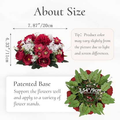 Flower Balls Centerpieces for Tables: Crimson Silk Rose, 2Pcs - color: Crimson, size: 2 PCS