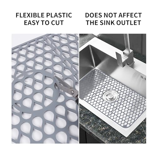NICE DAY Sink Mat, Sink Protectors for Kitchen Sink By Better Housewares Wok Stand Strong Adsorption And Skid Resistance PVC Free Silicone Sink Mat (Extra Large: 26"x14") - size: 26" x 14"