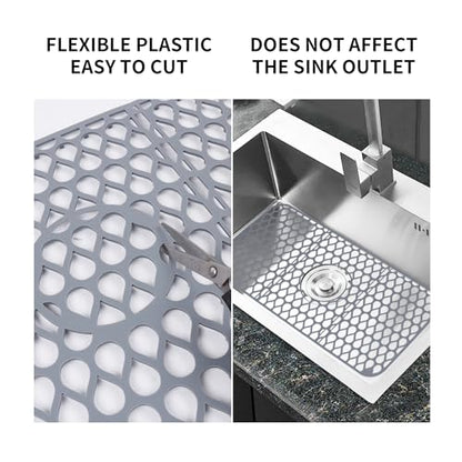 NICE DAY Sink Mat, Sink Protectors for Kitchen Sink By Better Housewares Wok Stand Strong Adsorption And Skid Resistance PVC Free Silicone Sink Mat (Extra Large: 26"x14") - size: 26" x 14"
