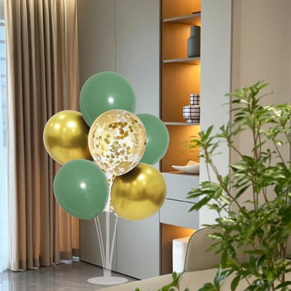 ZJDHPTY 4Set Green and Gold Balloon Stand Table Centerpieces Party Decor - color: Green Gold 4