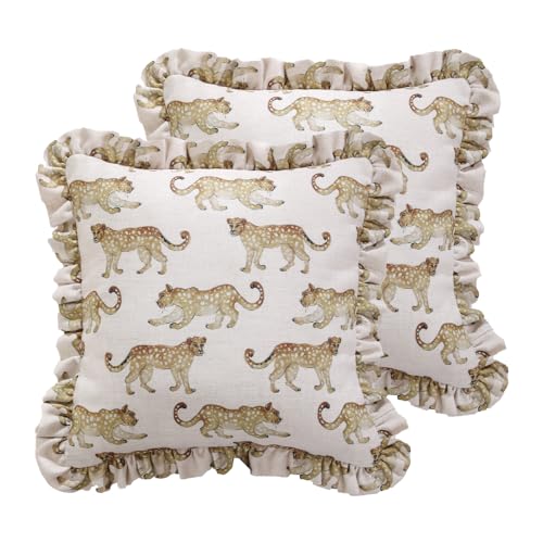 patdrea Designer Vintage Linen Throw Pillow Cover,18"x18",Set of 2-Fromm C - color: Fromm C, size: 18" x 18" (Pack of 2)