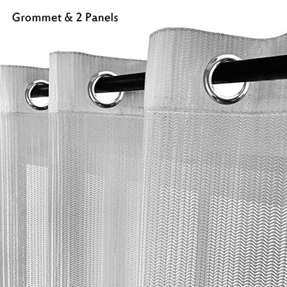 2 Panels Set Sheer Curtains 108 inch Length Light Gray 52" W x 108" L - color: Light Gray, size: 52"W x 108"L (Pack of 2)