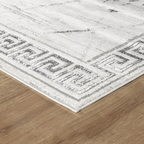 GLORY RUGS Area Rugs Marble 5x7 Cream Gray Carpet Modern Abstract Rug Living Room Dining Bedroom Rug - color: Cream Gray, size: 5' x 7' (Rectangular)