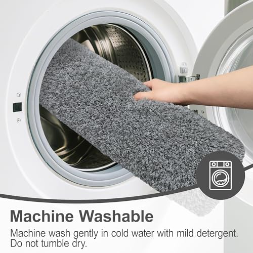 Toilet Rugs U-Shaped 24"x20", Absorbent Contour Bath Rug - color: Dark Gray, size: 24" x 20"(U-Shape)