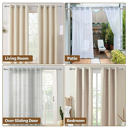 KAMANINA Curtain Rods for Windows 48 to 84 Inch, Heavy Duty, Antique Silver - color: Antique Silver, size: 48-84"