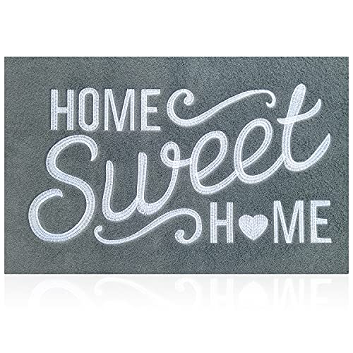 AAZZKANG Gray Doormat Outdoor 36"x24" with Non Slip Rubber Backing Large Home Sweet Home Outside Inside Welcome Entrance Mat Easy to Clean - color: Dimgray, size: 24" x 36" (Rectangular)
