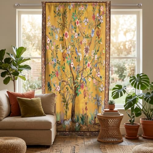 HMS Happy Memories Door Curtain, Tree of Life, 52"x84", 1 Panel - color: Tree of Life