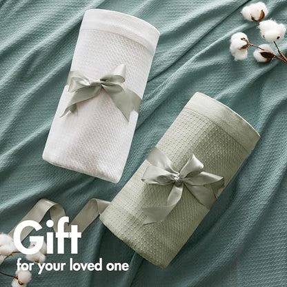 Madison Park Queen Blanket Egyptian Cotton Summer Cozy Full Size White - color: White, size: Full/Queen