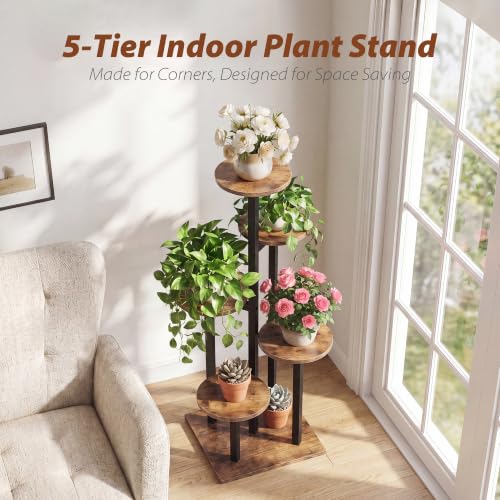 5 Tier Plant Stand Indoor, Corner Plant Rack for Multiple Plants