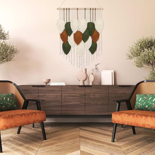 Macrame Wall Hanging Boho Woven Tapestry Chic Home Decor Modern Wall Art - color: 23.6"W x 29.5"L