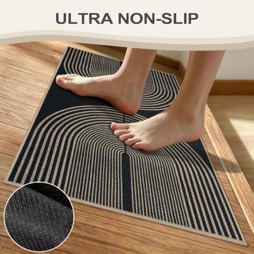 Kitchen Mats Sets of 2 PCS, Non Slip Washable Kitchen Floor Mats - color: Rainbow, size: 17.3"x47"