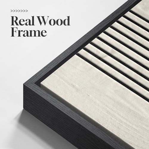 Framed Boho Black and White Abstract Wall Art Set, 3 Piece Canvas Prints - color: Geometric - D, size: 16" W x 24" H x 3Pcs