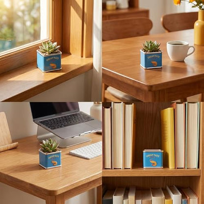 Cloud-Shaped Small Succulent Planters, 3.4''Dog Cute Plant Pots with Drainage Holes Funny Mini Resin Flower Pots for Indoor Outdoor Home Office Gifts (Mini C) - style: Mini C