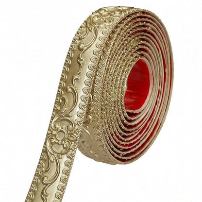 Flexible Wall Trim 16.4 Feet Peel and Stick Molding -Champagne Gold - color: Champagne Gold